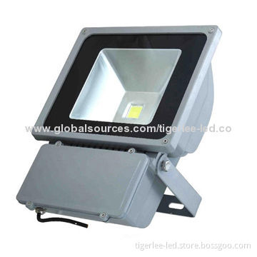 Waterproof LED floodlight with CE, RoHS approvals, COB chip, 10-100W